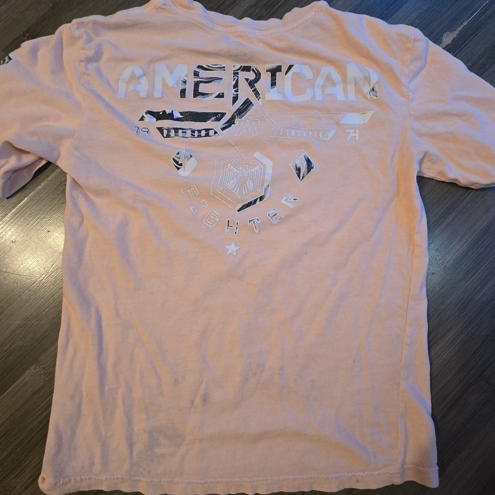 American Fighter Boys Shirt Small Pale Orange